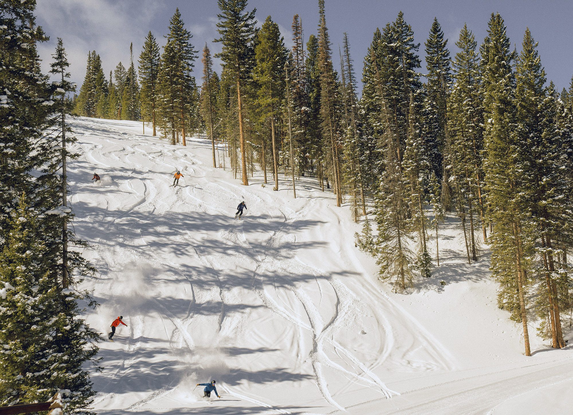 Group on ski slope