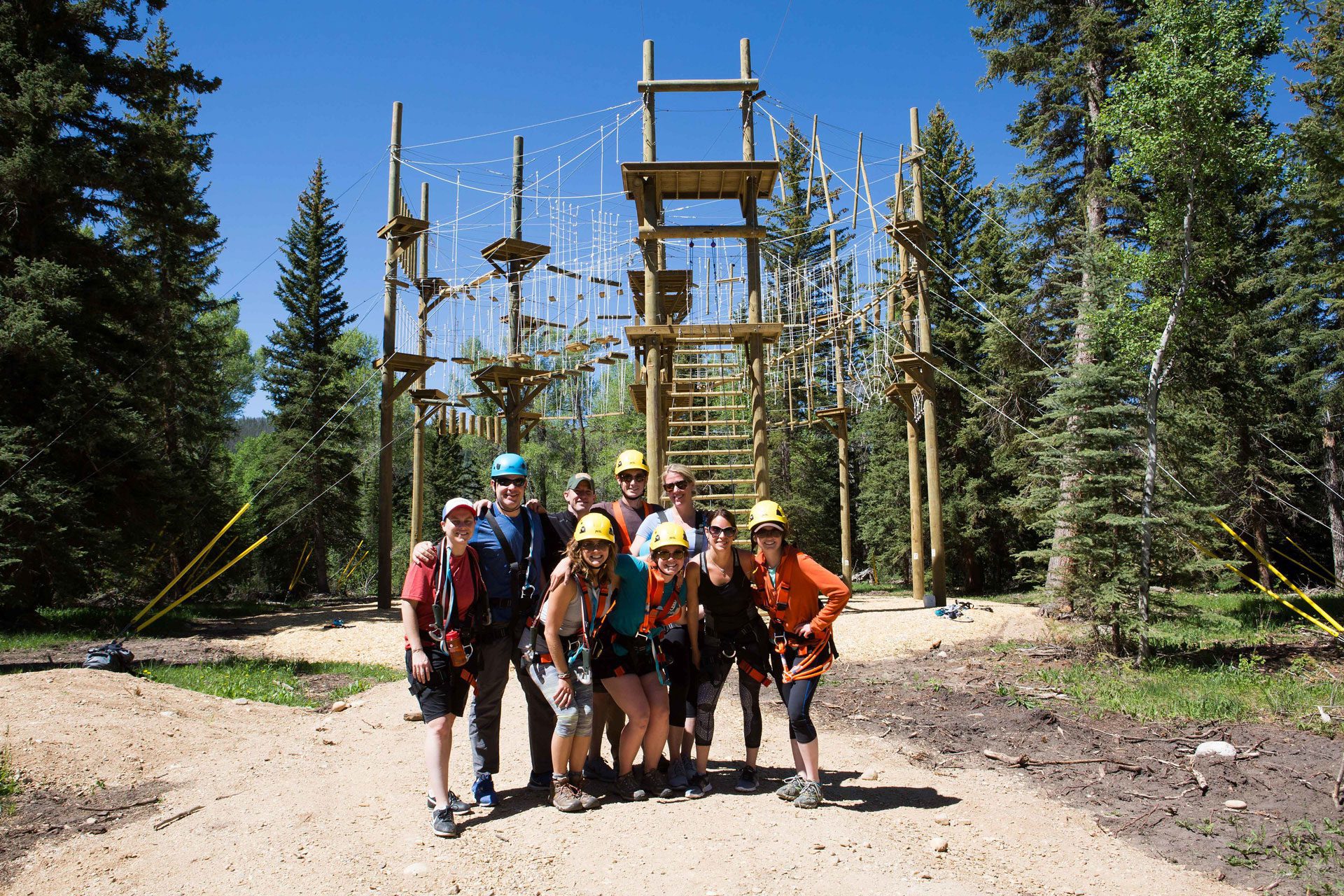Group at ropes course