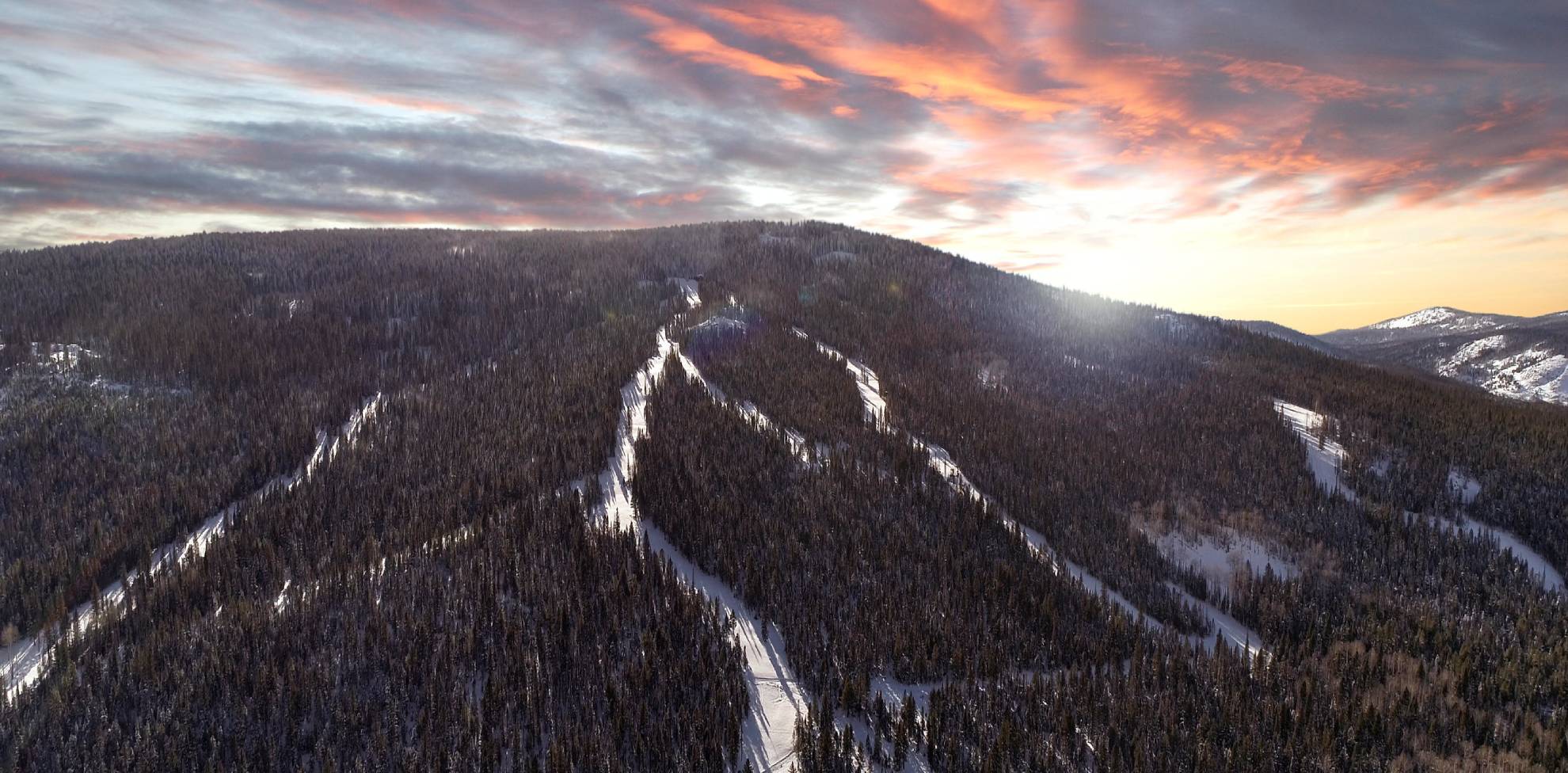 Ariel View of Green Mountain, with ski hills