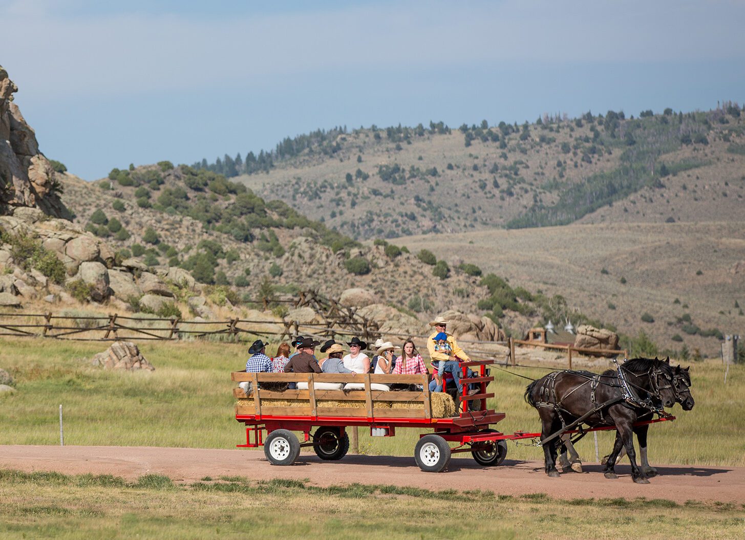 Horse Drawn Wagon Rides at Brush Creek Ranch Resort